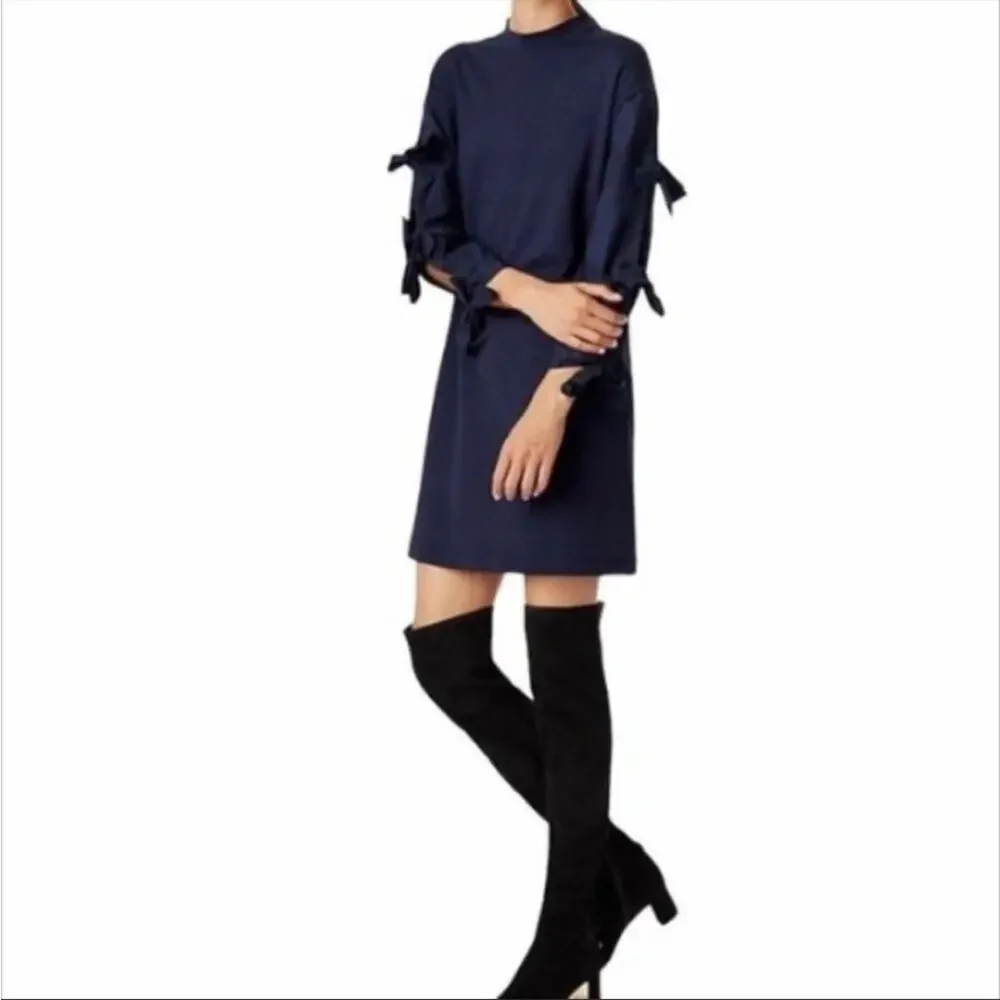 Tory Burch Emilia tie sleeve dress blue sz S